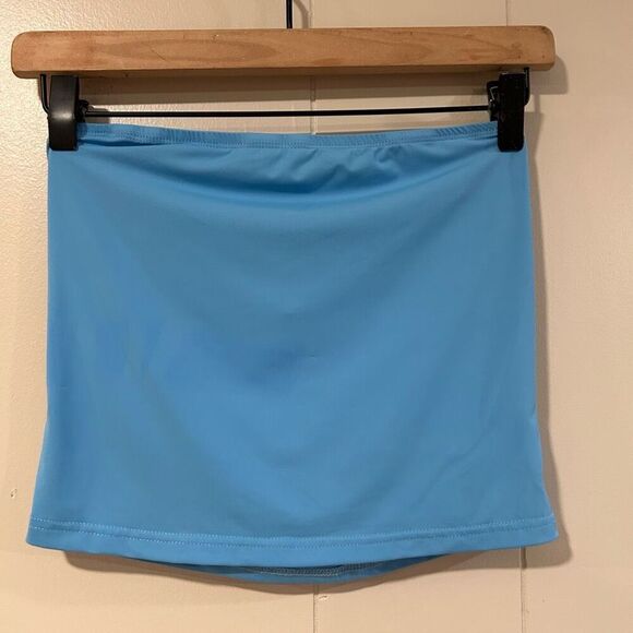 Princess Polly baseline strapless rib top blue size 6 - Picture 1 of 6